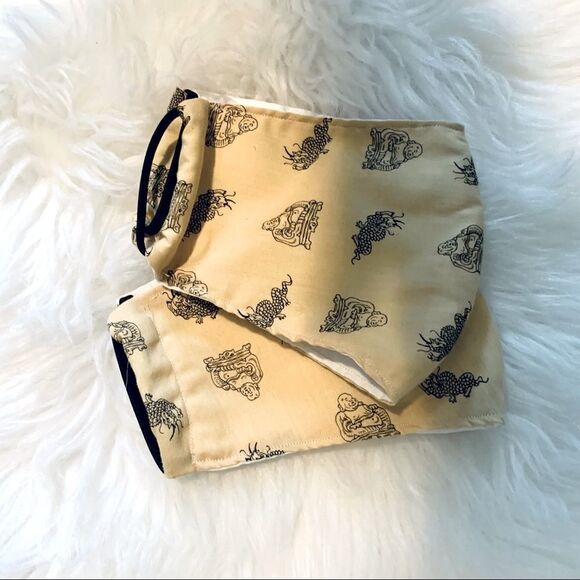 2/$12 Face Mask Buddha Dragon Print Size OS - Picture 2 of 4